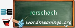 WordMeaning blackboard for rorschach